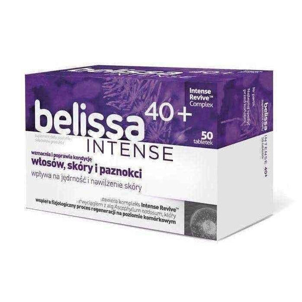 Belissa Intense 40+ x 50 tablets, hair skin and nails vitamins UK