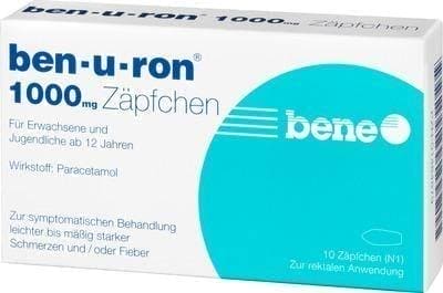 BEN-U-RON 1,000 mg paracetamol suppository 12 years+ UK