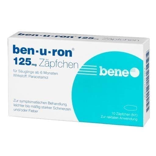 BEN-U-RON 125 mg paracetamol suppository 10 pc UK