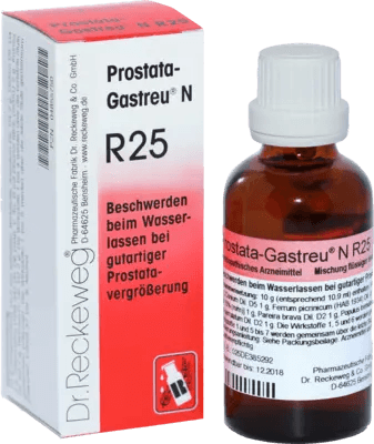 Benign prostate enlargement, PROSTATA-GASTREU N R25 mixture UK