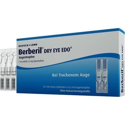 BERBERIL Dry Eye EDO hypromellose eye drops 10X0.6 ml UK