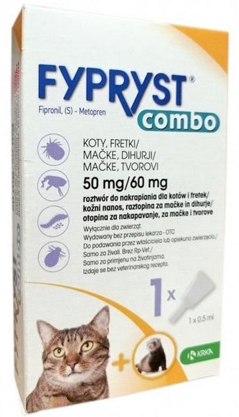 Best lice treatment for cats, ferret lice, Fyprist Combo UK