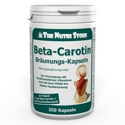 Beta-carotene tanning pills, CAROTINE capsules vegetarian UK