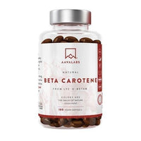 Beta Carotene, Vitamin A, vegan, AAVALABS soft capsules UK
