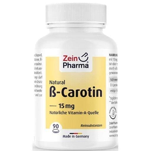 BETA CAROTIN NATURAL 15 mg ZeinPharma soft capsules 90 pcs UK