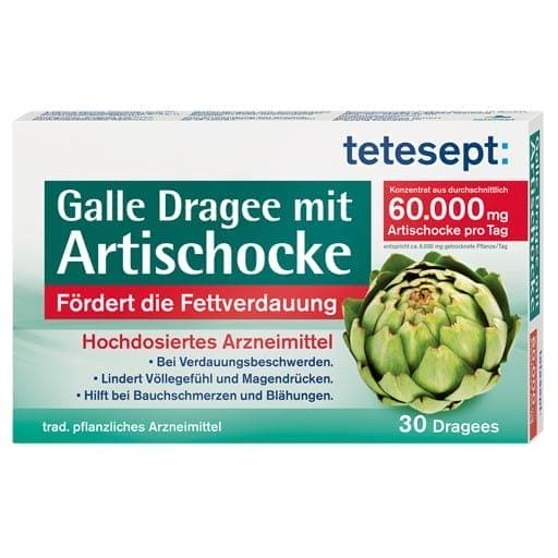 Bile dragee with artichoke, bloating and flatulence UK