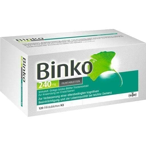 BINKO 240 mg film-coated tablets 120 pc Ginkgo biloba UK