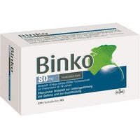 BINKO 80 mg film-coated tablets 120 pc concentration disorders, depression, dizziness UK
