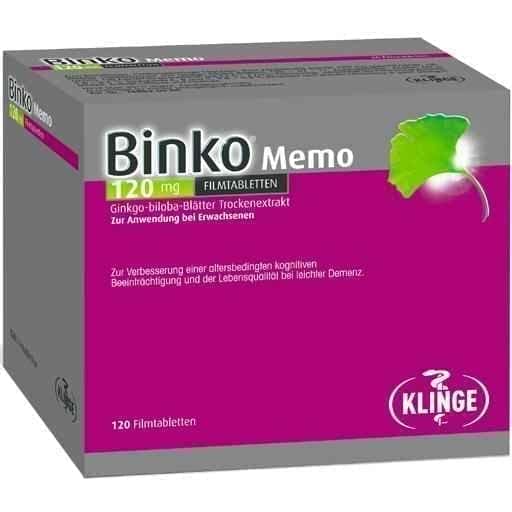 BINKO Memo 120 mg film-coated tablets 120 pc, improve age-related cognitive impairment UK