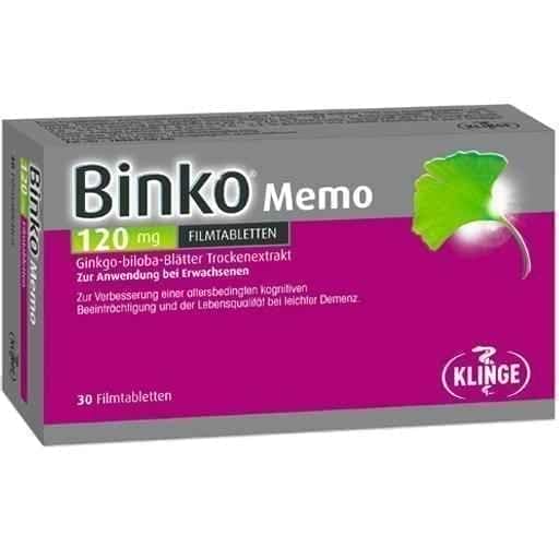 BINKO Memo 120 mg film-coated tablets 30 pc, improve age-related cognitive impairment UK
