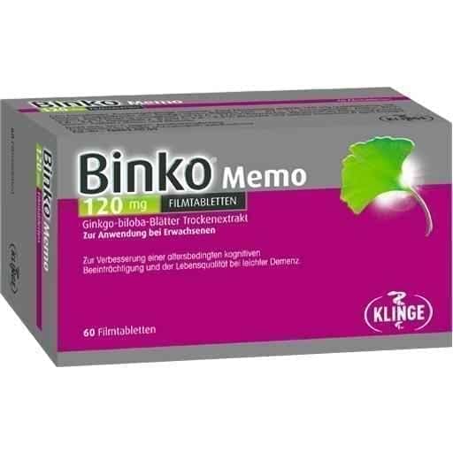 BINKO Memo 120 mg film-coated tablets 60 pc, improve age-related cognitive impairment UK