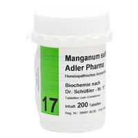 BIOCHEMISTRY Adler 17 Manganum sulfuricum D 12 tabl. UK