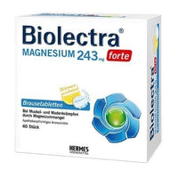 BIOLECTRA Magnesium 243 forte lemon effervescent tablet. 40 pcs UK