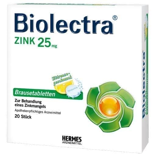 BIOLECTRA zinc, zinc benefits, effervescent tablets UK