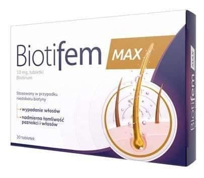 Biotifem Max 10mg, hair loss, brittle nails, biotin UK