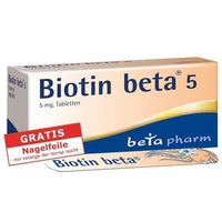 BIOTIN BETA 5 tablets 100 pc B7, biotin for hair benefits UK