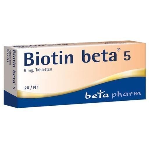 BIOTIN BETA 5 tablets 20 pc biotin for hair UK