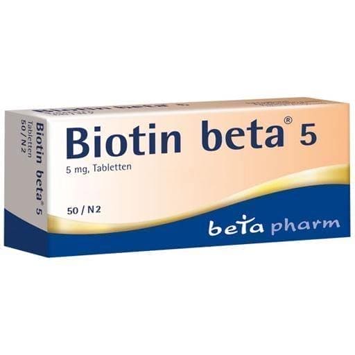 BIOTIN BETA 5 tablets 50 pc biotin for hair UK