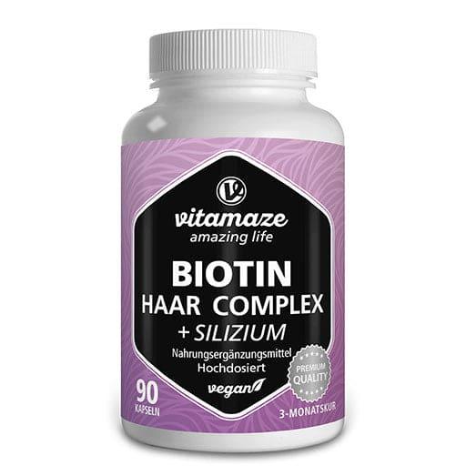 BIOTIN HAIR Vitamin complex high dose + silicon capsules UK