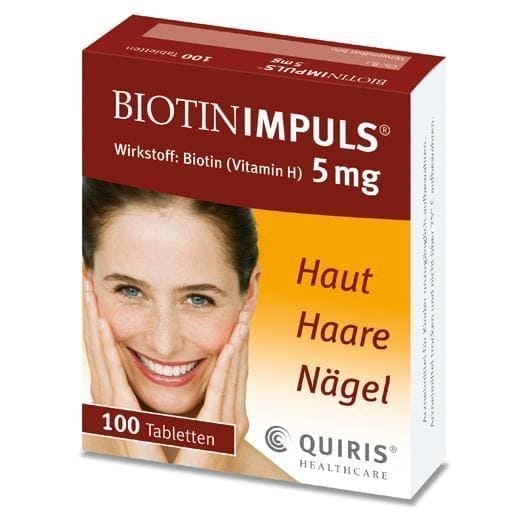 BIOTIN IMPULS skin, hair & nails 5 mg tablets 100 pc UK