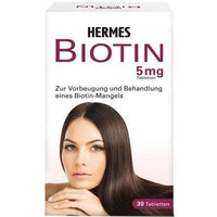 Biotin supplement, biotin benefits, BIOTIN HERMES 5 mg tablets UK