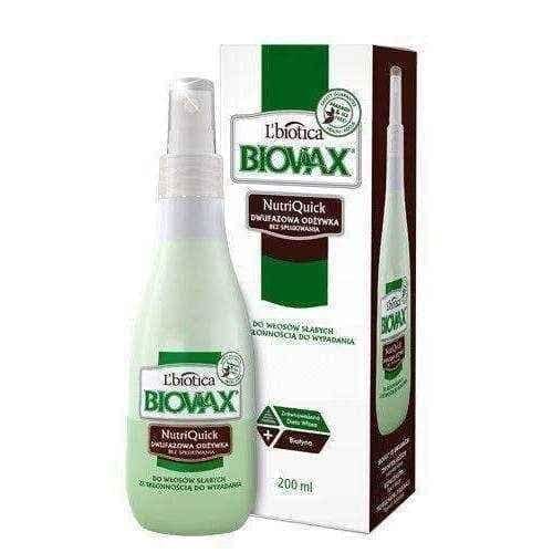 BIOVAX Biphasic conditioner without rinsing hair weak prone to loss 200ml UK