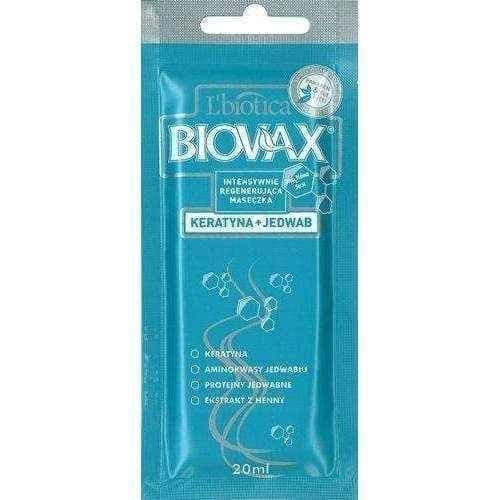BIOVAX Intensely Regenerating Mask + Keratin Silk 10 x 20ml sachets UK