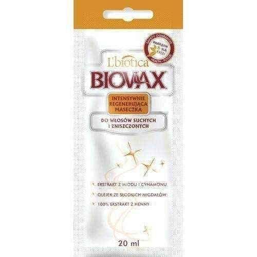 BIOVAX mask for dry and damaged hair 20ml x 10 sachets UK