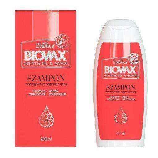 BIOVAX Opuntia Oil & Mango Shampoo 200ml intensively regenerating UK
