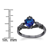 Black rhodium engagement ring UK