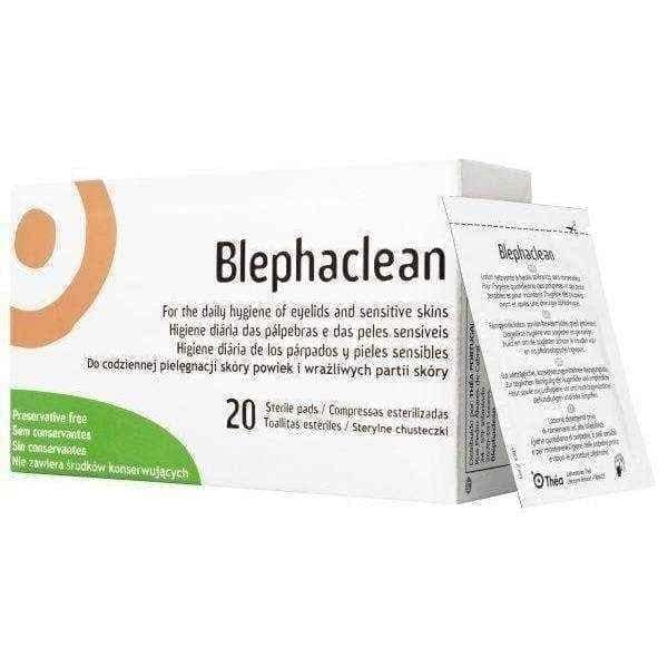 BLEPHACLEAN sterile wipes eyes x 20 pcs. vision care UK