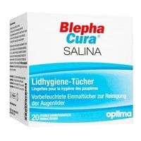 BLEPHACURA Salina eyelid hygiene wipes for blepharitis UK