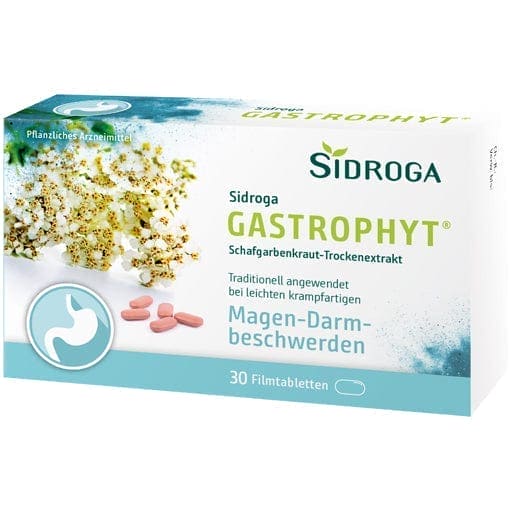 Bloating, Yarrow herbs, SIDROGA GastroPhyt 250 mg film-coated tablets UK