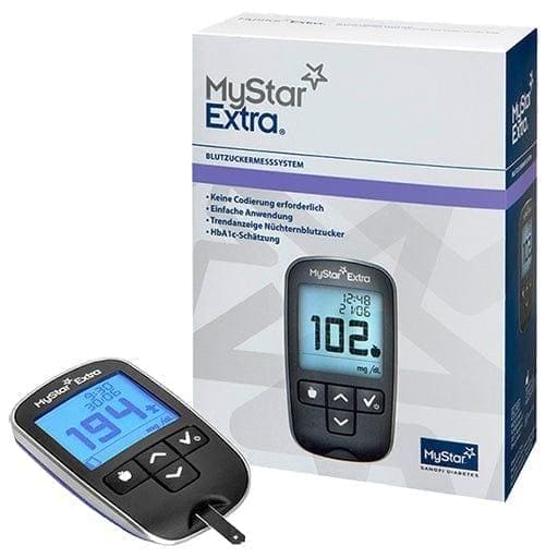 Blood glucose meter, MYSTAR Extra UK