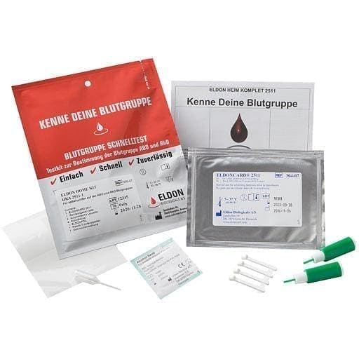 BLOOD TYPE Rapid Test Eldon Home Kit HKA 2511-1 UK