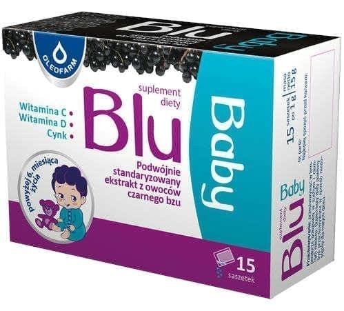 Blu Baby, vitamins for infants, elderberry extract, zinc, vitamin D, C UK