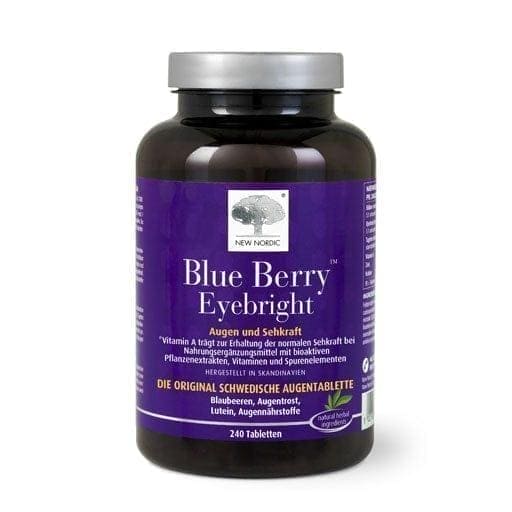 BLUE BERRY Eyebright tablets, Sweden, lutein, Vitamin A UK