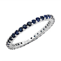 Blue sapphire eternity band UK