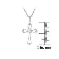 Blue topaz cross necklace UK