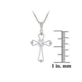 Blue topaz cross necklace UK