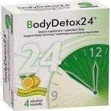 BODYDETOX24 x 4 sachets lemon flavor, detox your body, natural detox cleanse, full body cleanse UK