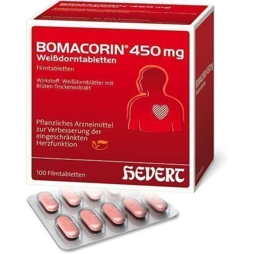 BOMACORIN 450 mg hawthorn tablets 100 pc UK