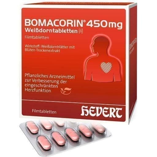 BOMACORIN 450 mg hawthorn tablets 200 pc UK