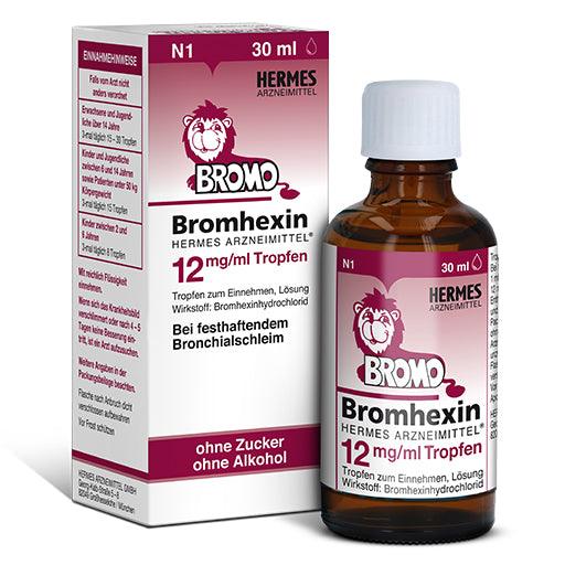 BROMHEXINE Hermes, bromhexine hydrochloride, Medicines 12 mg drops UK