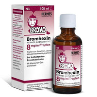 Bromhexine hydrochloride, Hermes Medicinal Products 8 mg, ml drops UK