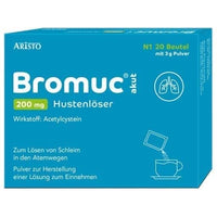 BROMUC acute bronchitis 200 mg cough suppressant, acetylcysteine UK