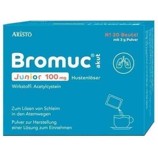BROMUC acute junior 100 mg cough remover PHeLzE 20 pc UK