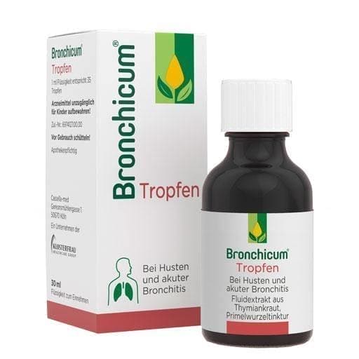 BRONCHICUM drops 30 ml acute bronchitis symptoms UK