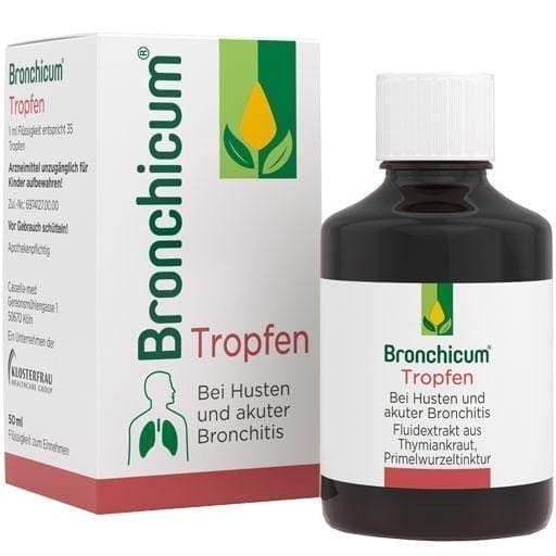 BRONCHICUM drops 50 ml acute bronchitis notes UK