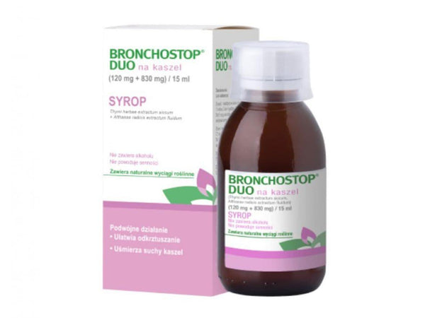Bronchostop 200ml, Duo cough syrup, Austria UK